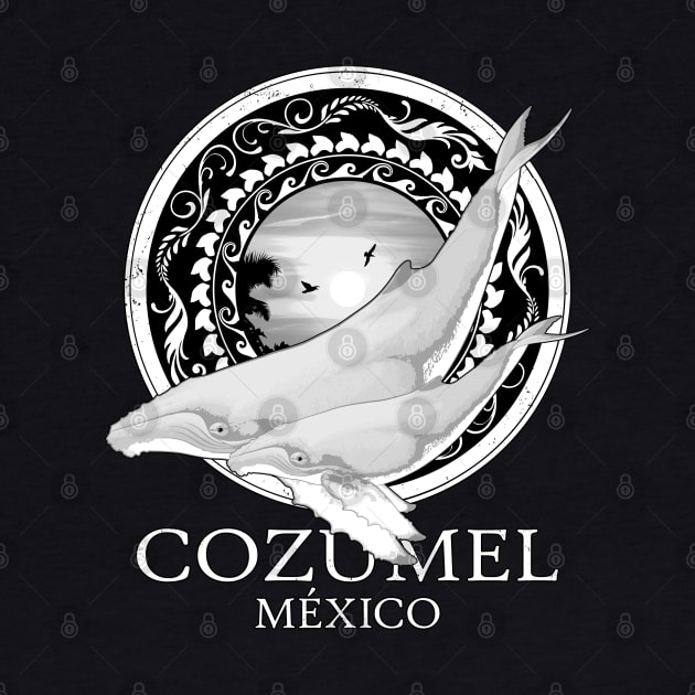 Humpback Whales Cozumel Mexico by NicGrayTees
